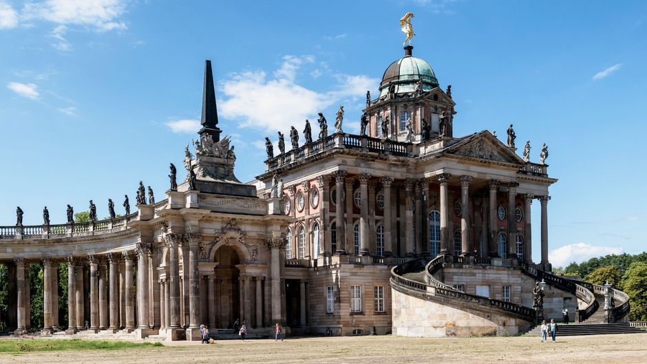 Discover the grandeur of Sanssouci Palace's baroque architecture in Potsdam.